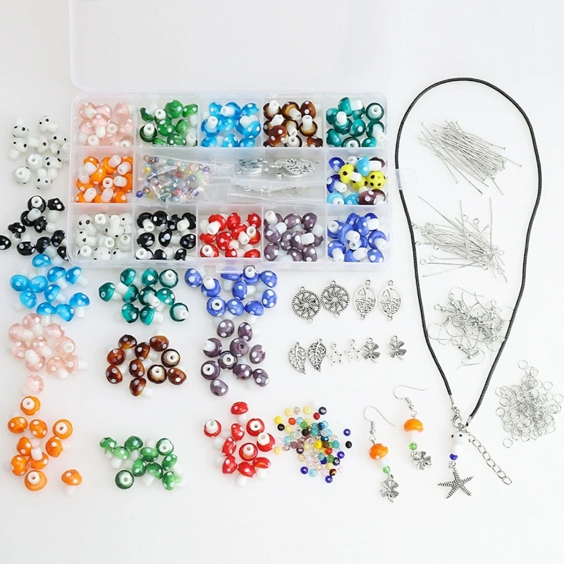 120PCS Mushroom Lampwork Beads Mixed Color Handmade Glass Craft Beads for Jewelry Necklace Bracelet Earrings Making
120PCS Mushroom Lampwork Beads Mixed Color Handmade Glass Craft Beads for Jewelry Necklace Bracelet Earrings Making