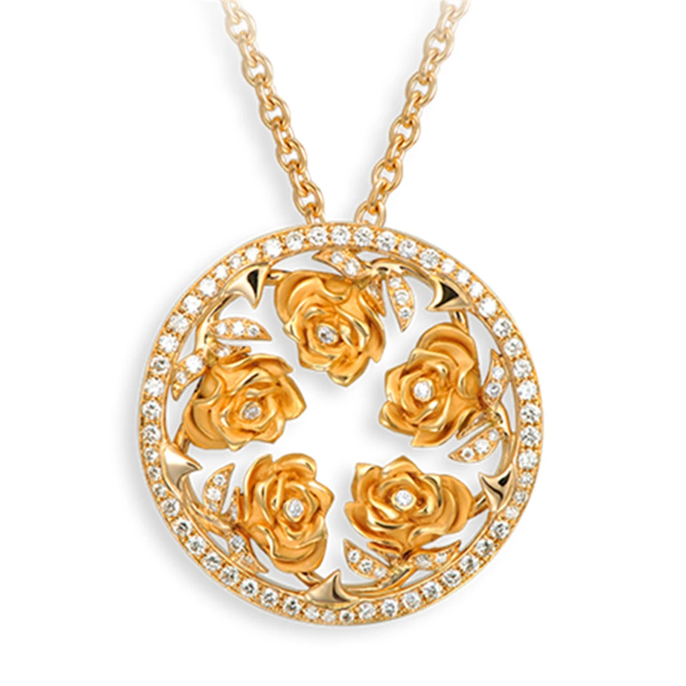 Exquisite Women's Rose Flower Disc Rhinestone Pendant Necklace Fashion Women's Jewelry Accessories Party Valentine's Day Gifts
Exquisite Women's Rose Flower Disc Rhinestone Pendant Necklace Fashion Women's Jewelry Accessories Party Valentine's Day Gifts