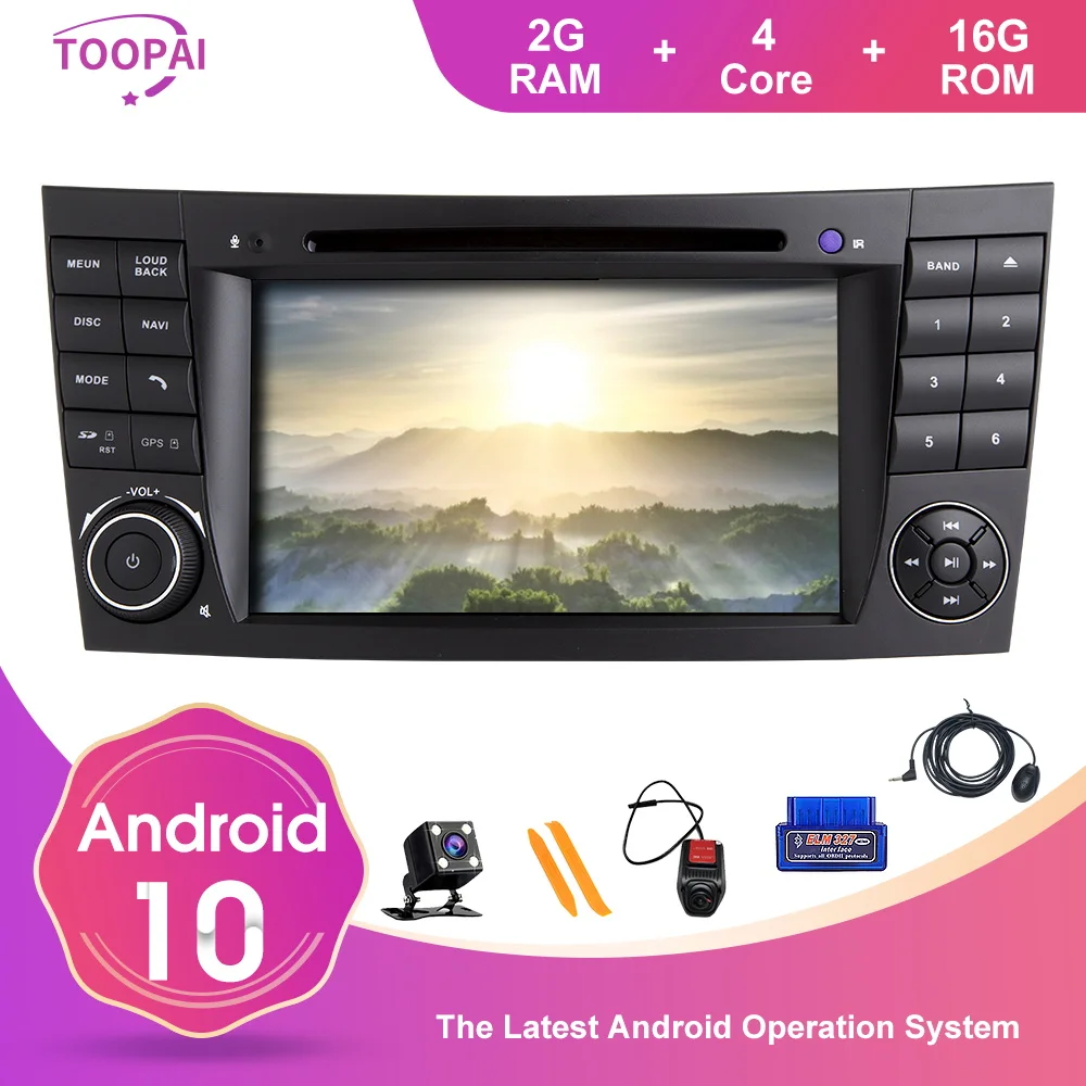Автомагнитола TOOPAI мультимедийный плеер на Android 10 с GPS Навигатором для Mercedes Benz E Class