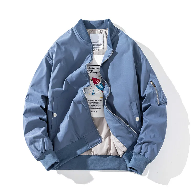 Куртка-пилот Мужская/Женская однотонная, модная повседневная Уличная одежда, Бомбер для пар, молодежная одежда, осень
Куртка-пилот Мужская/Женская однотонная, модная повседневная Уличная одежда, Бомбер для пар, молодежная одежда, осень