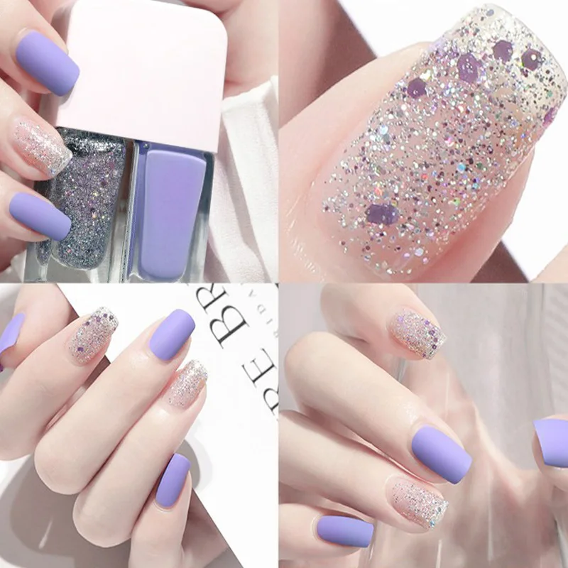 Two-tone nail polish quick-drying and long-lasting non-peelable multi-color nail polish 2 bottle set frosted shiny sequins 6ml
Two-tone nail polish quick-drying and long-lasting non-peelable multi-color nail polish 2 bottle set frosted shiny sequins 6ml