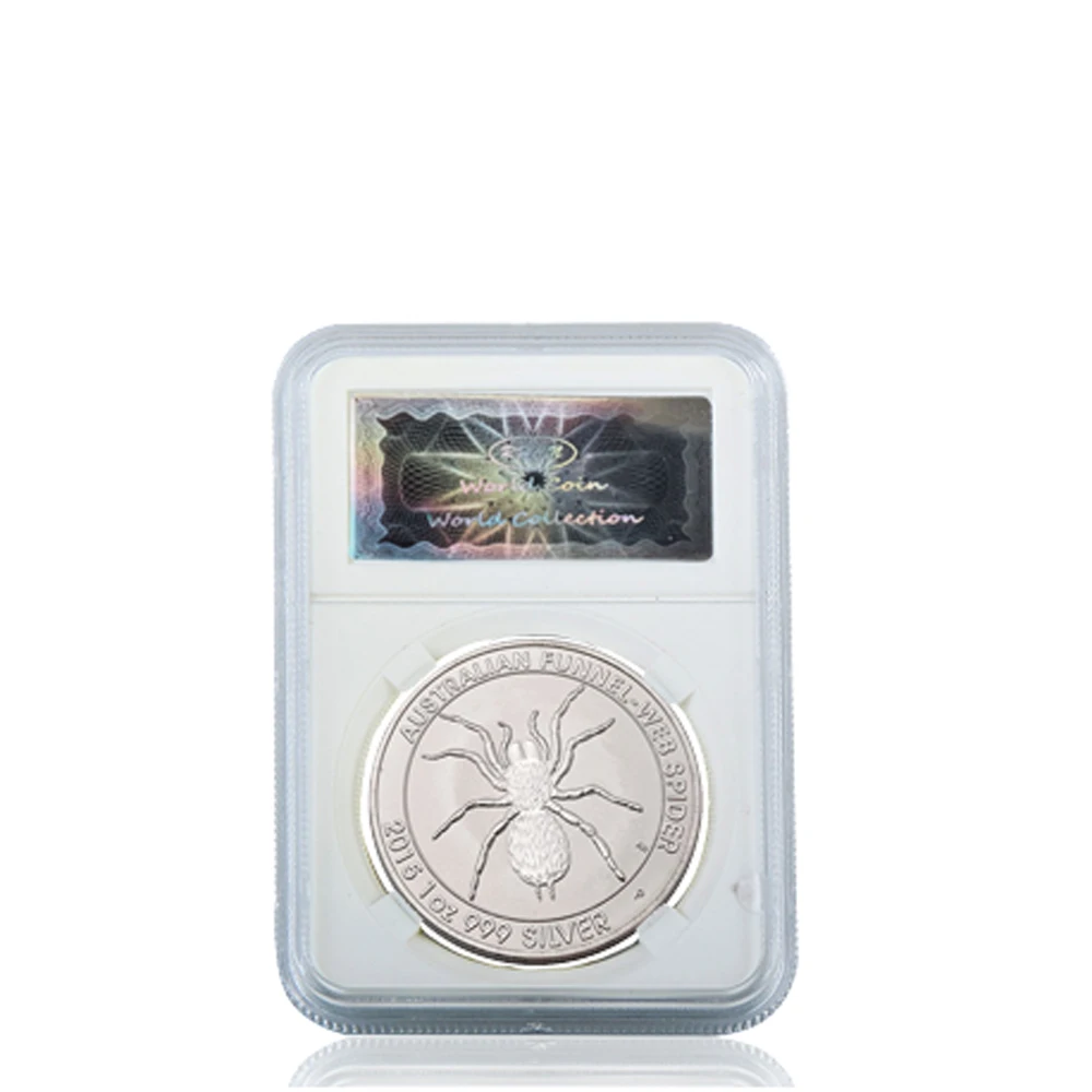 

2015 Australian Funnel-Web Spider Commemorative Elizabeth II Collection Silver Coins 1OZ For Gift W/ Acrylic Case