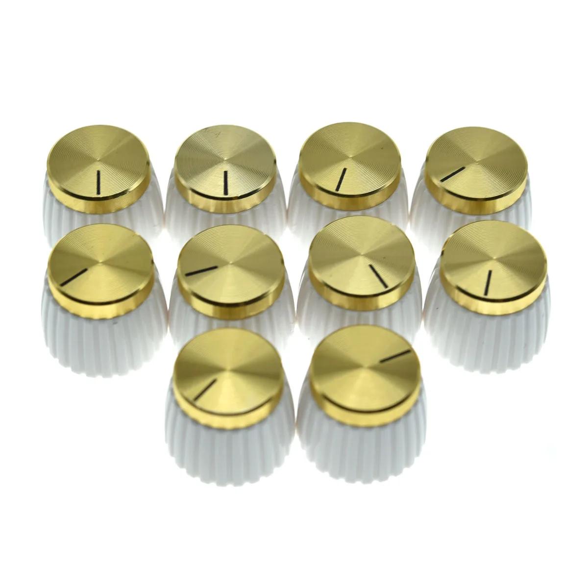 Ohello 10x Amplifier Knobs White w/ Gold Cap Push on Knobs for Marshall Amplifier AMP Knob
Ohello 10x Amplifier Knobs White w/ Gold Cap Push on Knobs for Marshall Amplifier AMP Knob