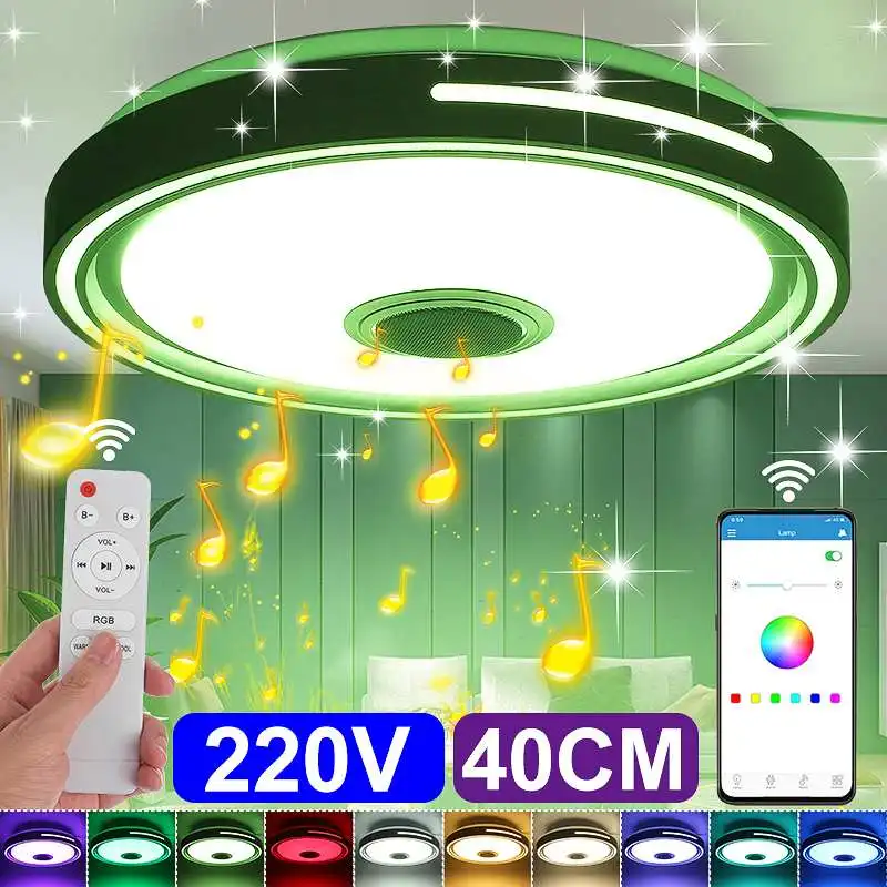 40cm Modern RGB LED Ceiling Lights Home lighting APP bluetooth Music Light Bedroom Lamps Smart Ceiling Lamp+Remote Control
40cm Modern RGB LED Ceiling Lights Home lighting APP bluetooth Music Light Bedroom Lamps Smart Ceiling Lamp+Remote Control