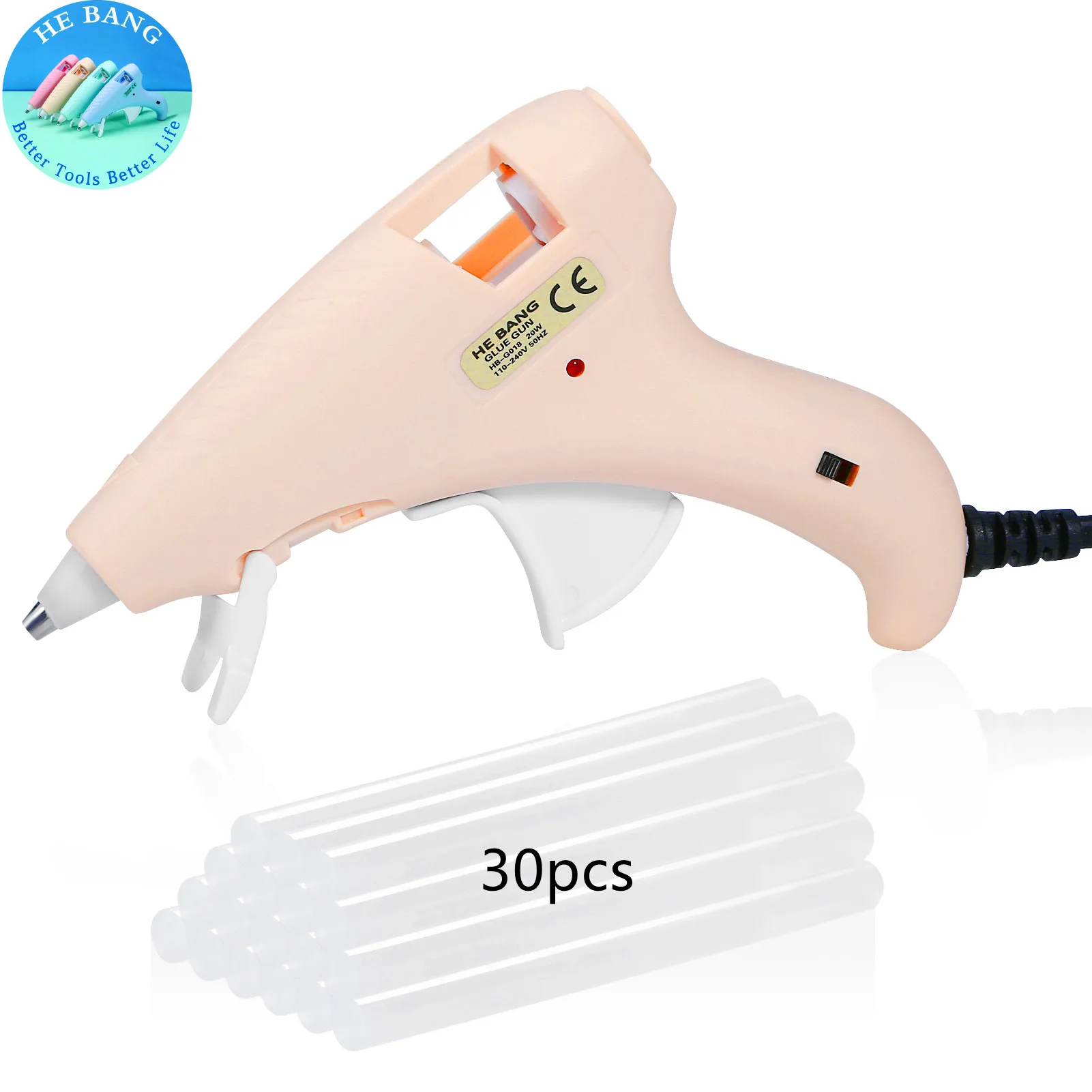 HEBANG Yellow 20W*30 Sticks Mini Hot Glue Gun Hot Melt Glue Gun DIY Power Tools Small Craft Projects and Quick Repairs for Kits
HEBANG Yellow 20W*30 Sticks Mini Hot Glue Gun Hot Melt Glue Gun DIY Power Tools Small Craft Projects and Quick Repairs for Kits