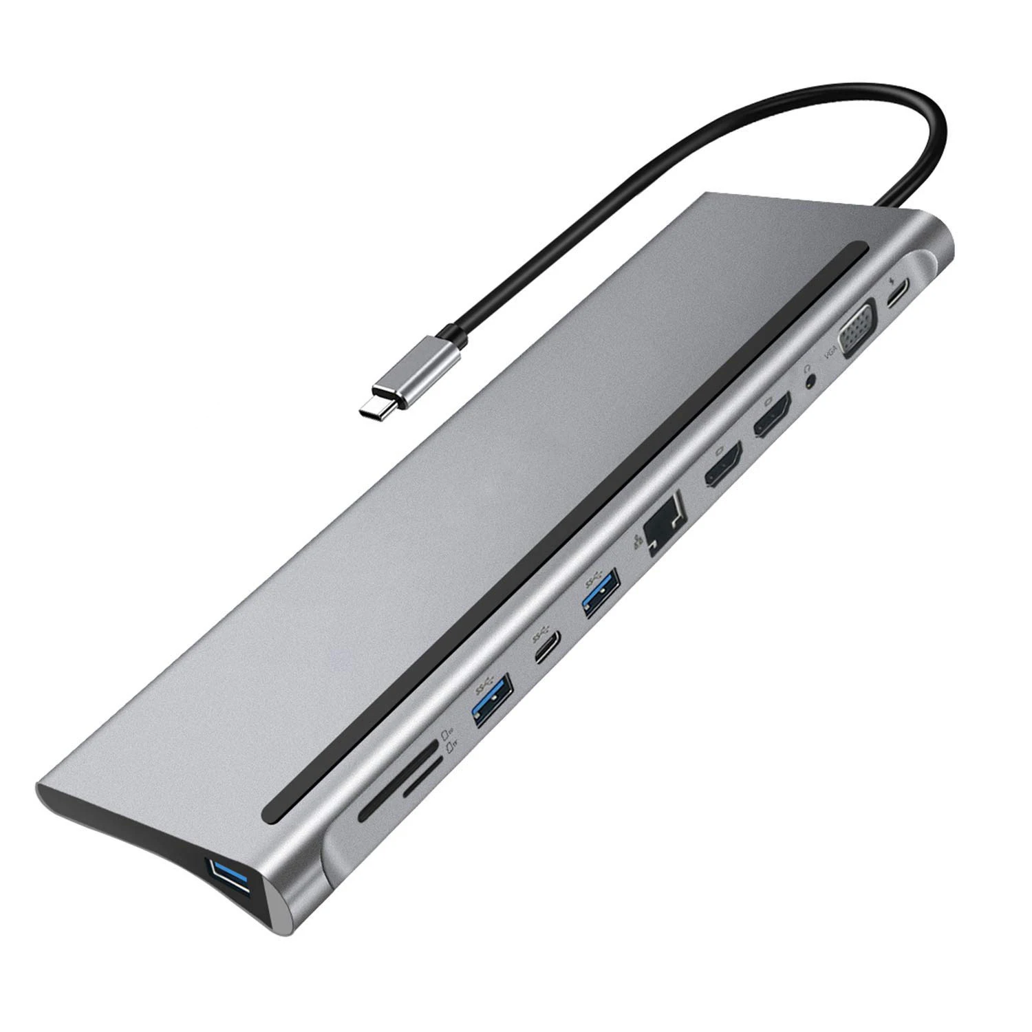 12-in-1 Type-C HUB 4K Docking station dual HDMI RJ45 Gigabit Lan PD Laptop Docking Stations High Quality
12-in-1 Type-C HUB 4K Docking station dual HDMI RJ45 Gigabit Lan PD Laptop Docking Stations High Quality