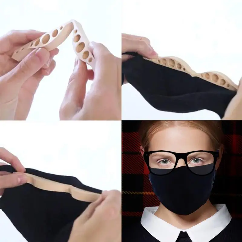 

5PC Silicone Mask Bracket Clip Nose Bridge Silicone Bracket Anti-fogging Glasses Mask Accessories Anti-Leakage Nose Pad Reusable