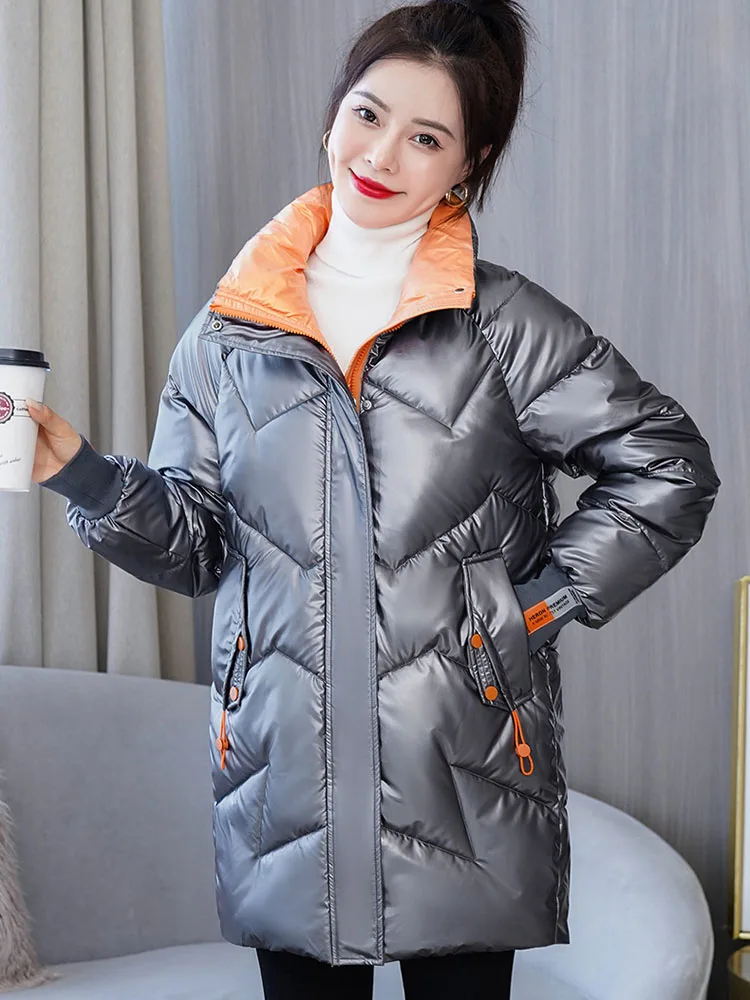 2021 New Winter Bright Face Down Jacket Women Mid-Length Korean Loose Cotton Padded Jacket
2021 New Winter Bright Face Down Jacket Women Mid-Length Korean Loose Cotton Padded Jacket