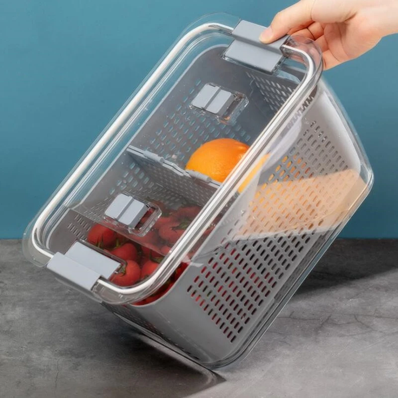 Wonderlife Kitchen Plastic Storage Box Fresh-Keeping Box Refrigerator Fruit Vegetable Drain Crisper Drain basket Kitchen Storage
Wonderlife Kitchen Plastic Storage Box Fresh-Keeping Box Refrigerator Fruit Vegetable Drain Crisper Drain basket Kitchen Storage