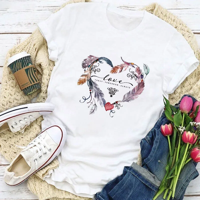 2021 New Summer T-shirt Harajuku T shirt O-neck Short-sleeved Tshirt Aesthetic flowers wreath Tshirt Mujer
2021 New Summer T-shirt Harajuku T shirt O-neck Short-sleeved Tshirt Aesthetic flowers wreath Tshirt Mujer