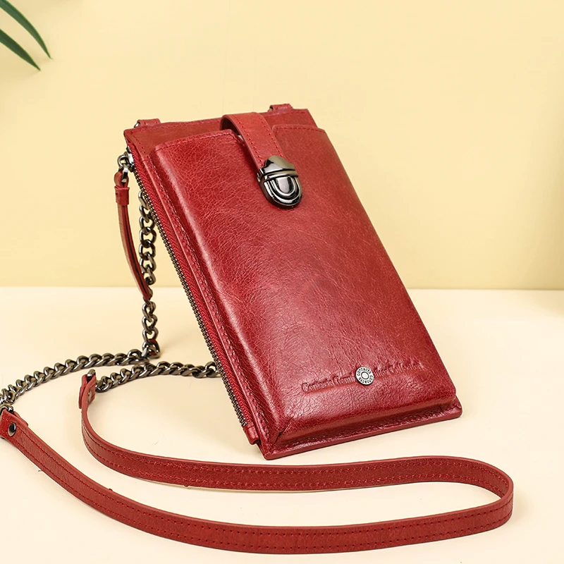 Contact's Shoulder Bags For Women Genuine Leather Crossbody Bag Fashion Small Phone Pouch Card Holder Long Clutch Wallet Cartera
Contact's Shoulder Bags For Women Genuine Leather Crossbody Bag Fashion Small Phone Pouch Card Holder Long Clutch Wallet Cartera