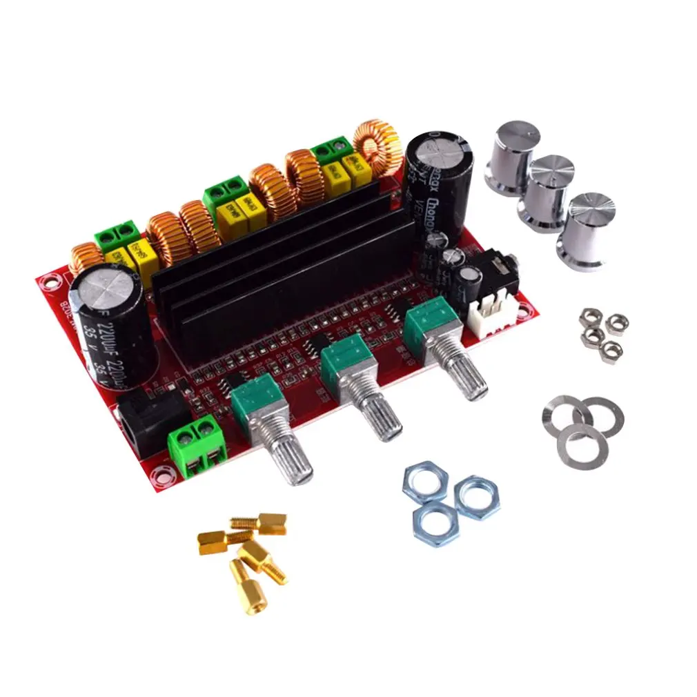 2.1 Digital Audio Power Amplifier Board 2 80W + 100W TPA3116D2 Subwoofer Amplifiers DC12-26V amplificador module
2.1 Digital Audio Power Amplifier Board 2 80W + 100W TPA3116D2 Subwoofer Amplifiers DC12-26V amplificador module