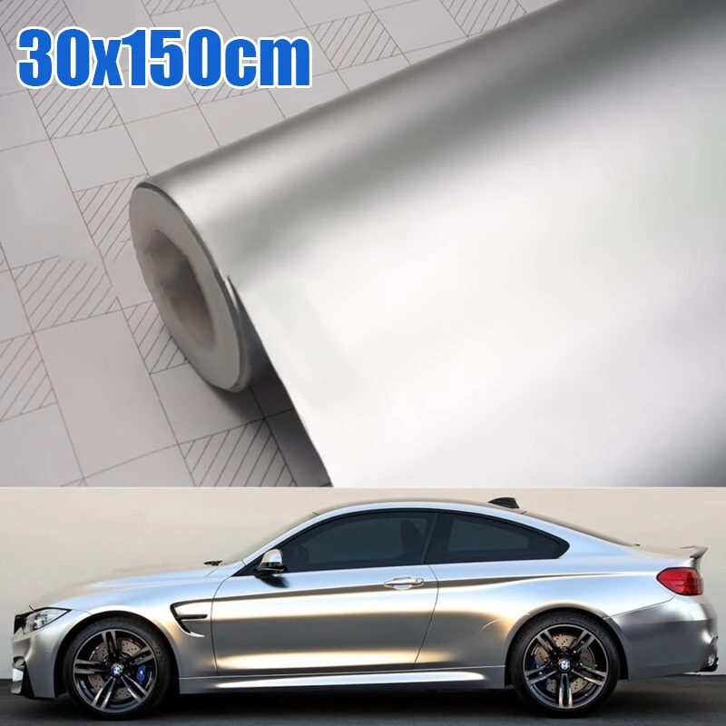 1pc Satin Matte Chrome Metallic Car Film 30x150CM Silver Vinyl Film Wrap Sticker Bubble Free Exterior Car Body Film
1pc Satin Matte Chrome Metallic Car Film 30x150CM Silver Vinyl Film Wrap Sticker Bubble Free Exterior Car Body Film