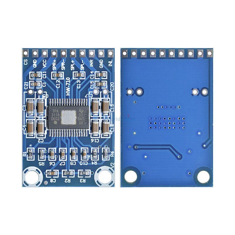New TPA3116D2 AMP 50W+50W Dual Channel Mini Digital 12V-24V 2x50W Amplifiers Class D Power Amplifier Board DC Module
New TPA3116D2 AMP 50W+50W Dual Channel Mini Digital 12V-24V 2x50W Amplifiers Class D Power Amplifier Board DC Module