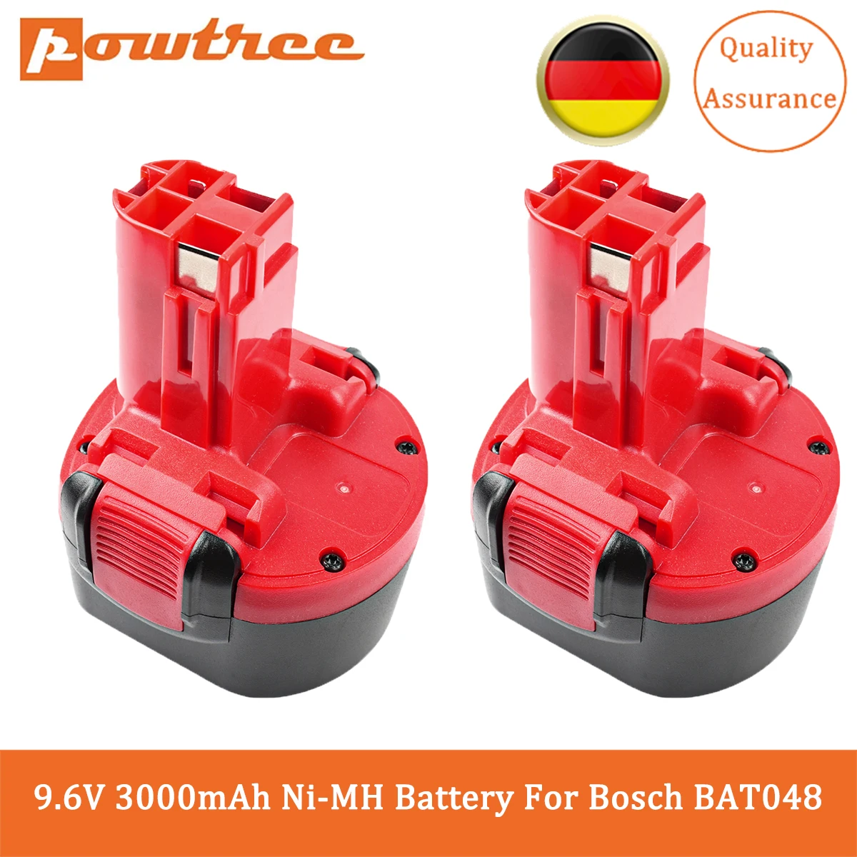 Аккумуляторная батарея Powtree 3000 мАч 9 6 в Ni-MH BAT048 для Bosch PSR 960 BH984 BAT119 BAT100 BAT001 BPT1041 BH974