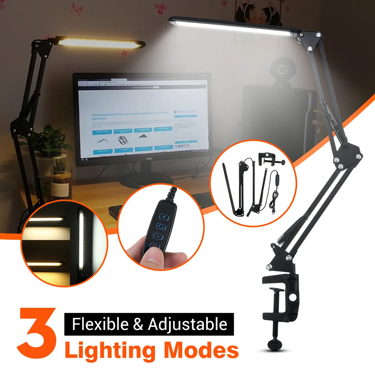 56LED USB Desk Lamp Work Reading Adjustable Folding Clip-on Table Light Office Home Room Bedroom Lamp Beside Lamp Dropshipping
56LED USB Desk Lamp Work Reading Adjustable Folding Clip-on Table Light Office Home Room Bedroom Lamp Beside Lamp Dropshipping