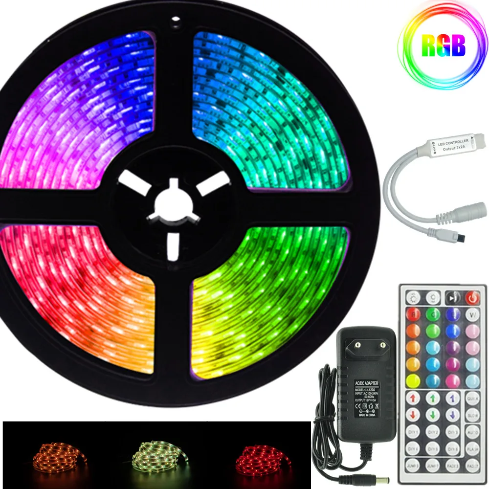 LED Light Strip Flexible Infrared phone Controller RGB 2835 EU Decoration BackLight Lamp Night light Luminous String For Bedroom
LED Light Strip Flexible Infrared phone Controller RGB 2835 EU Decoration BackLight Lamp Night light Luminous String For Bedroom