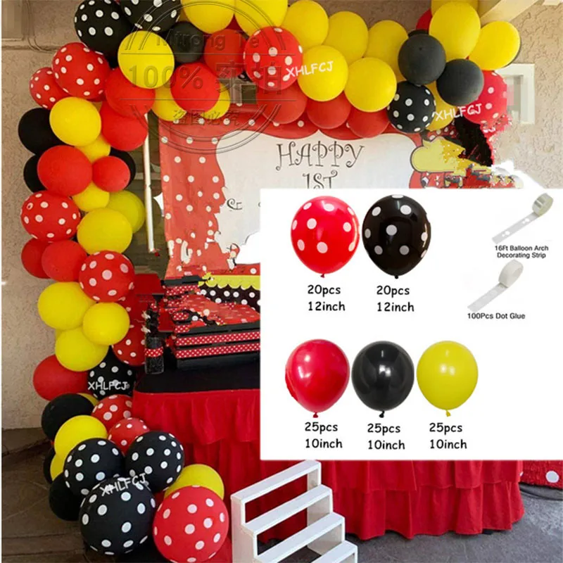 117pcs Red Yellow Black Balloon Garland Arch Kit Polka Dot Latex Balloon Baby Shower Wedding Birthday Party Decorations Balls
117pcs Red Yellow Black Balloon Garland Arch Kit Polka Dot Latex Balloon Baby Shower Wedding Birthday Party Decorations Balls