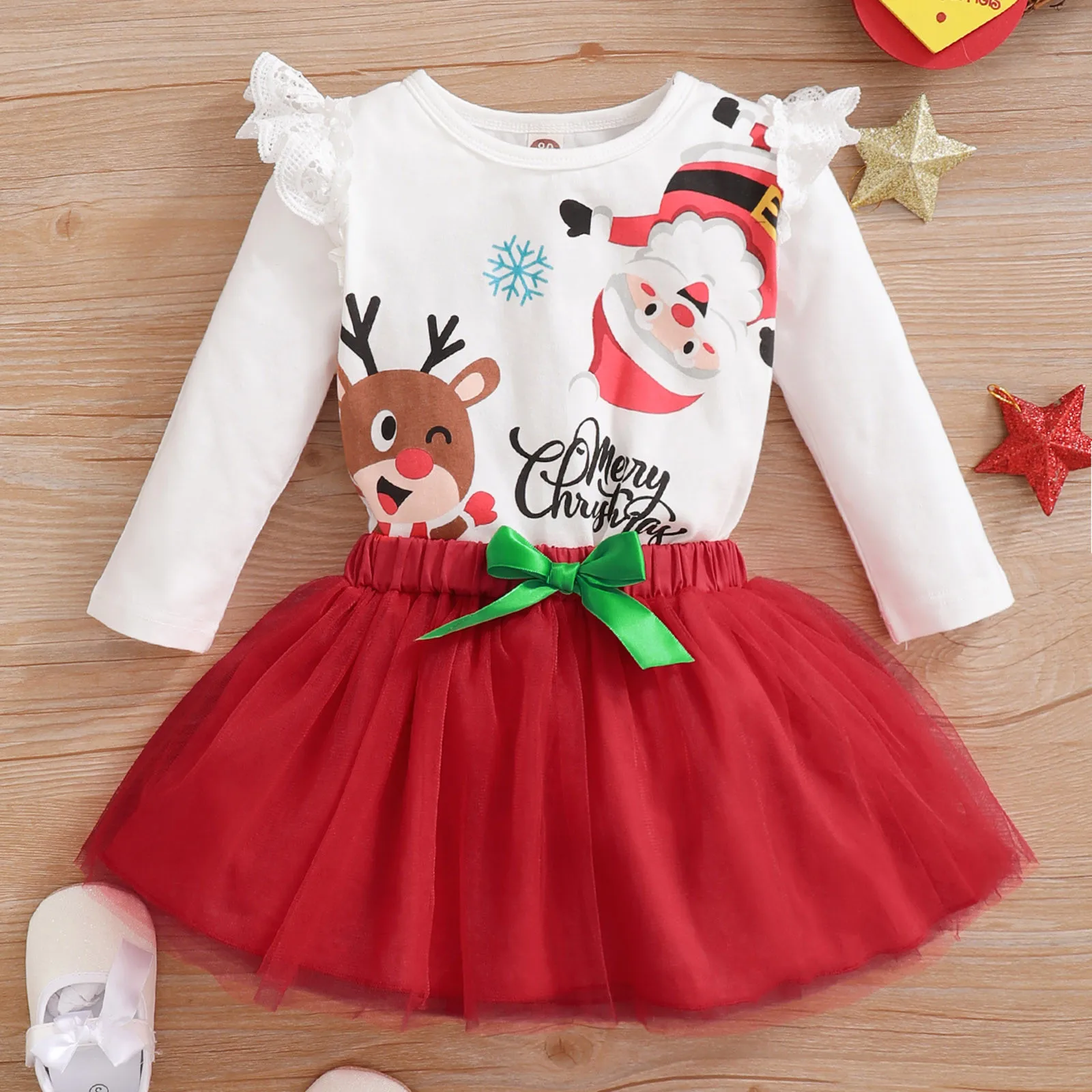 Christmas Clothes For Baby Girl New Year Costume Cartoon Print Bodysuit And Tutu Skirts 1-2 Year Cute Girl Baby Christmas Outfit
Christmas Clothes For Baby Girl New Year Costume Cartoon Print Bodysuit And Tutu Skirts 1-2 Year Cute Girl Baby Christmas Outfit