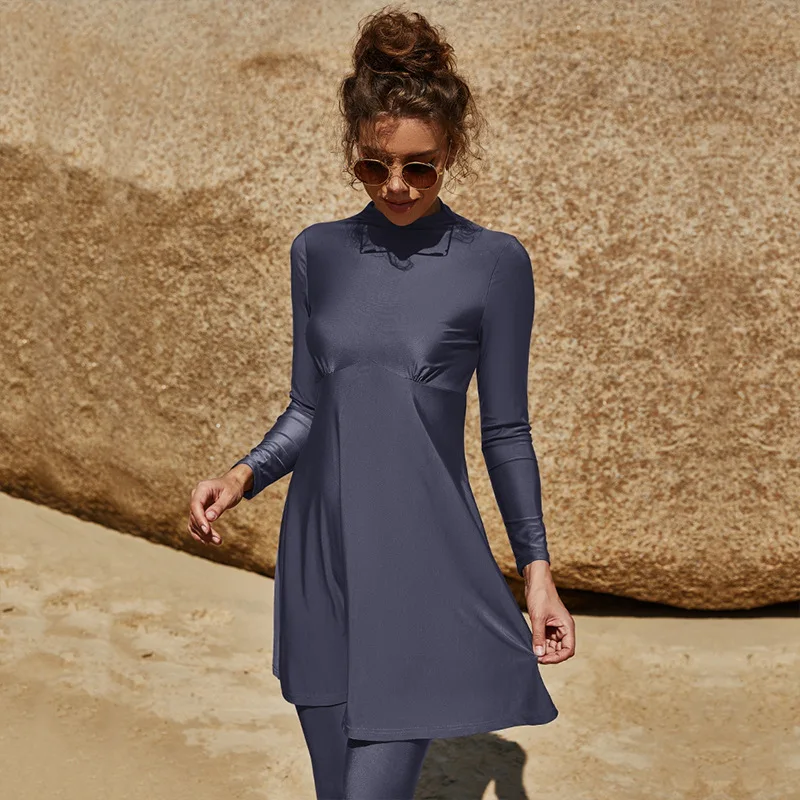 Летние мусульманские купальники Burkini Женский комплект из двух предметов