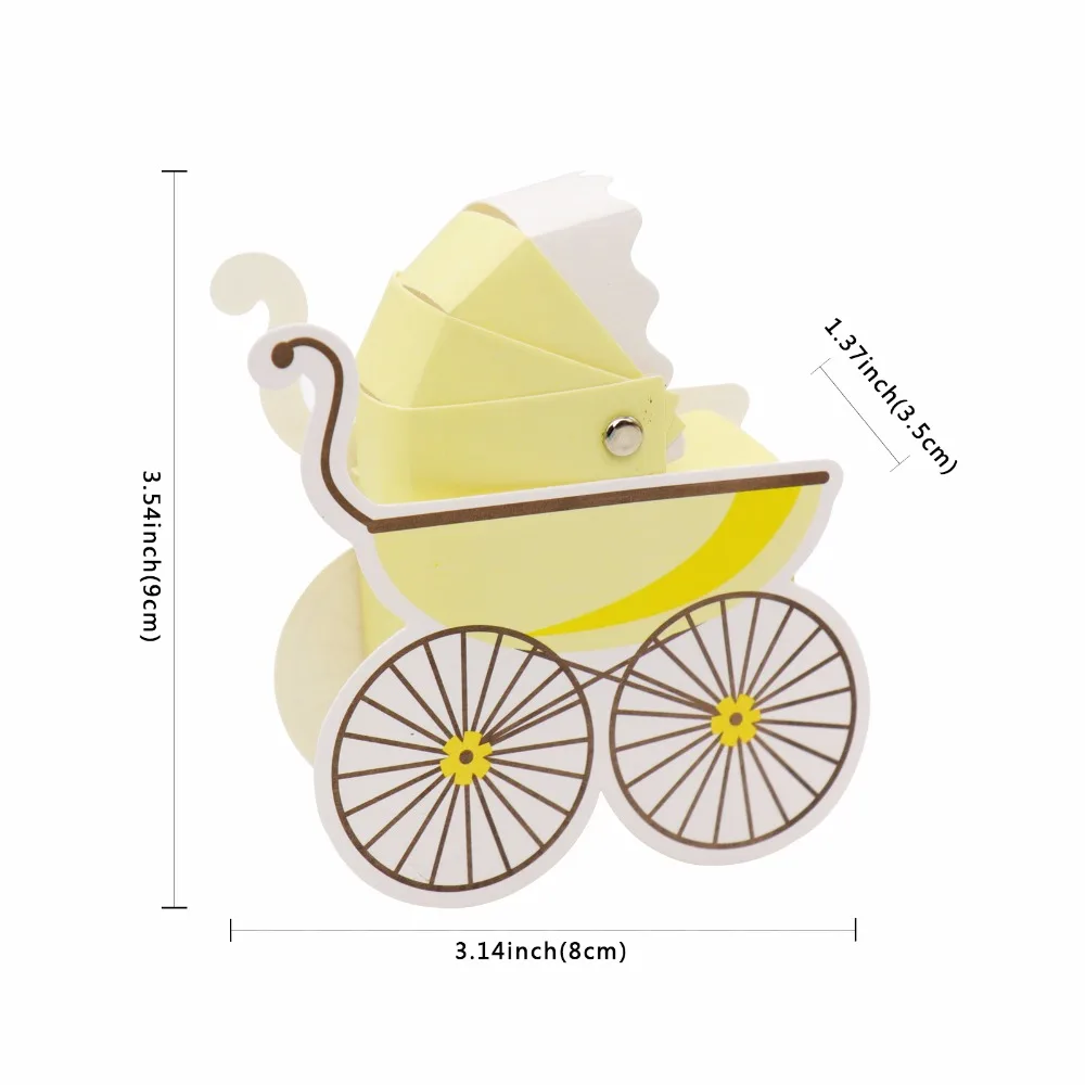 50Pcs Paper Candy Box Stroller Shape Baby Shower Kids Favor Birthday Party Wedding Christening Boutique Gifts Bags Supplies
50Pcs Paper Candy Box Stroller Shape Baby Shower Kids Favor Birthday Party Wedding Christening Boutique Gifts Bags Supplies
