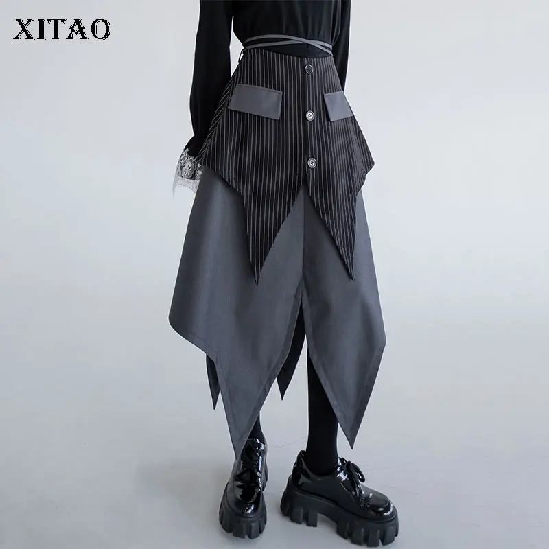 XITAO Irregular Skirt Black Elastic Waist Pleated Pocket Goddess Fan Casual Style Loose 2021 Autumn Minority Skirt WMD3791
XITAO Irregular Skirt Black Elastic Waist Pleated Pocket Goddess Fan Casual Style Loose 2021 Autumn Minority Skirt WMD3791