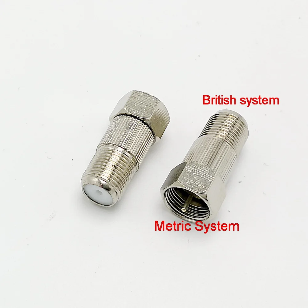 

F type metric system to British system F type Male to Female Conversion connector 5pcs/lot