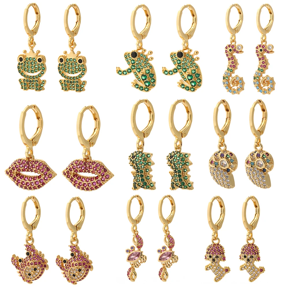 Animal Earrings for Women Gold Cute Dangle Necklace Micro Pave Zircon CZ Paired Earring Trendy Punk Party New Fashion 2021
Animal Earrings for Women Gold Cute Dangle Necklace Micro Pave Zircon CZ Paired Earring Trendy Punk Party New Fashion 2021
