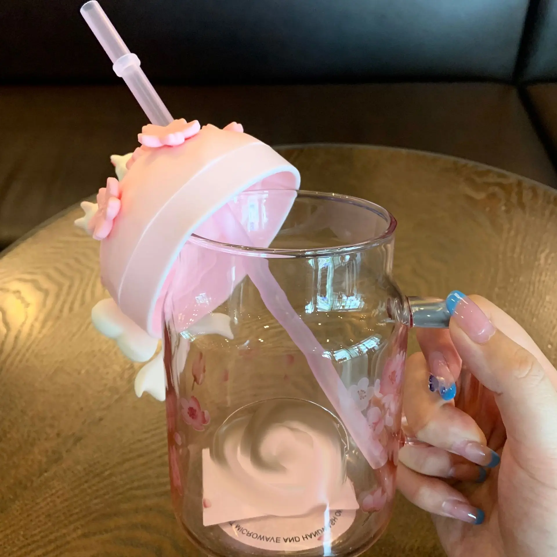 Starbk New Pink Cherry Pink Mason Glass Girl Straw Cup Bowknot Cat Petal Girl Water Straw Cup Mug
Starbk New Pink Cherry Pink Mason Glass Girl Straw Cup Bowknot Cat Petal Girl Water Straw Cup Mug