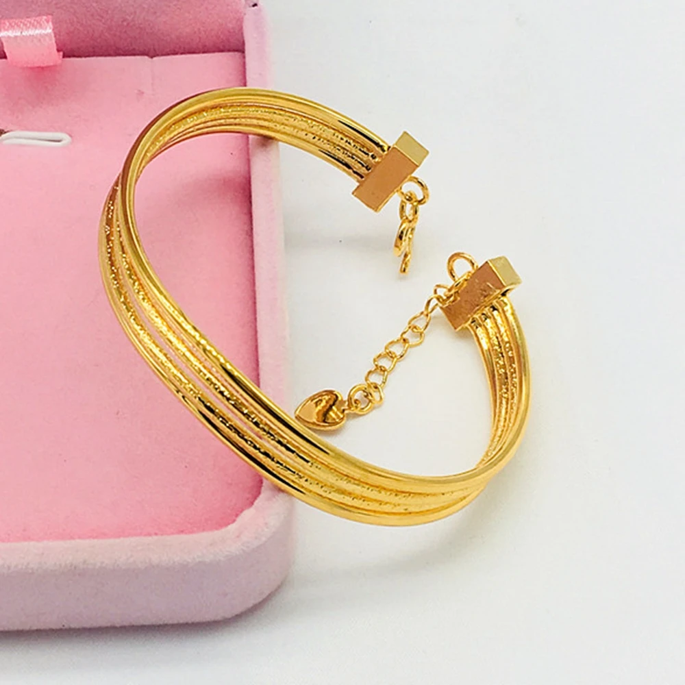 4-Layer Womens Cuff Bangle Yellow Gold Filled Fashion Bracelet Solid Jewelry Gift
4-Layer Womens Cuff Bangle Yellow Gold Filled Fashion Bracelet Solid Jewelry Gift
