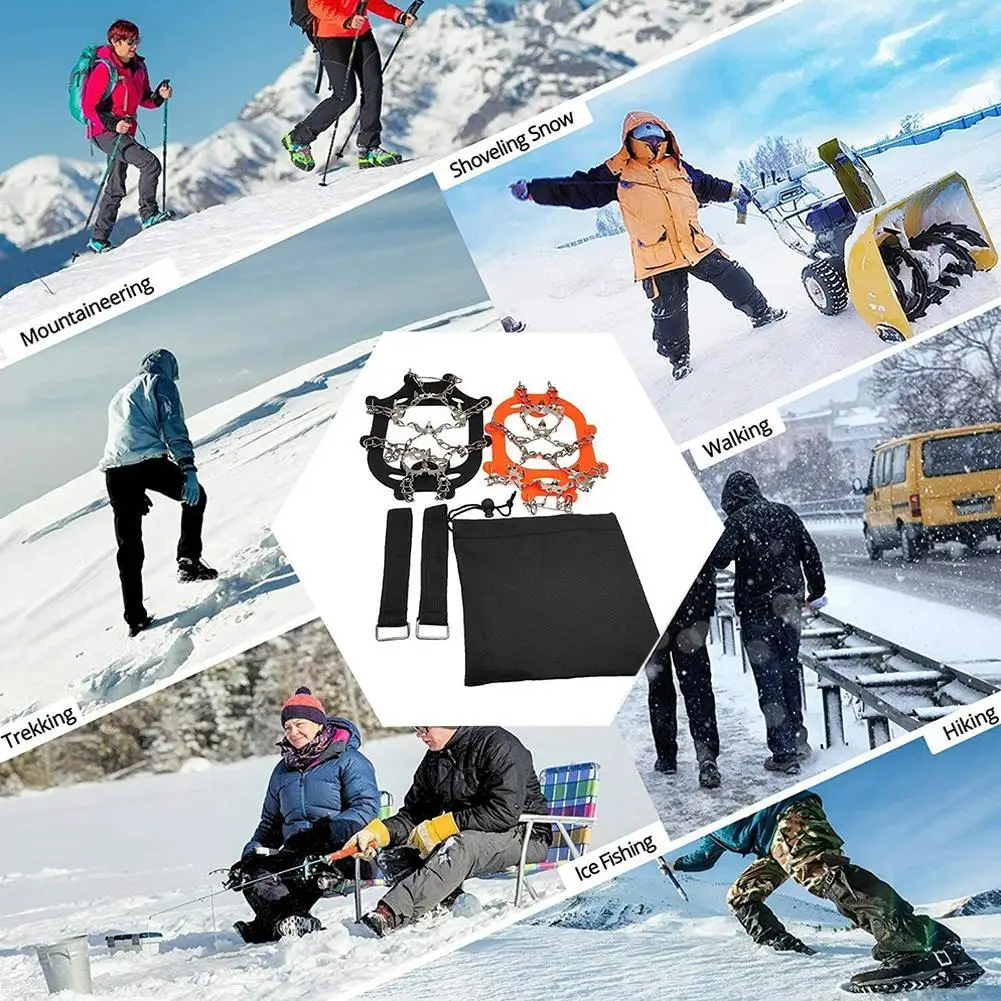 Non Slip Climbing Crampons Cleats Shoe Cover Ice Hiking Gripper Winter Cleats Steel Outdoor Overshoes Manganese For Sp U6A4
Non Slip Climbing Crampons Cleats Shoe Cover Ice Hiking Gripper Winter Cleats Steel Outdoor Overshoes Manganese For Sp U6A4