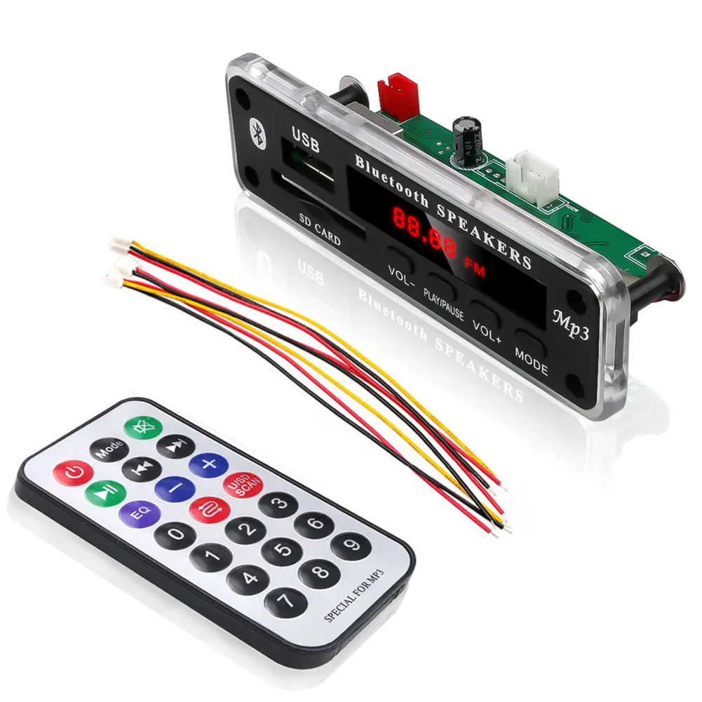5V/12V Amplifier MP3 Decoder Board Color Screen Bluetooth V5.0 Car MP3 Player USB Recording Module FM AUX Radio For Speaker
5V/12V Amplifier MP3 Decoder Board Color Screen Bluetooth V5.0 Car MP3 Player USB Recording Module FM AUX Radio For Speaker
