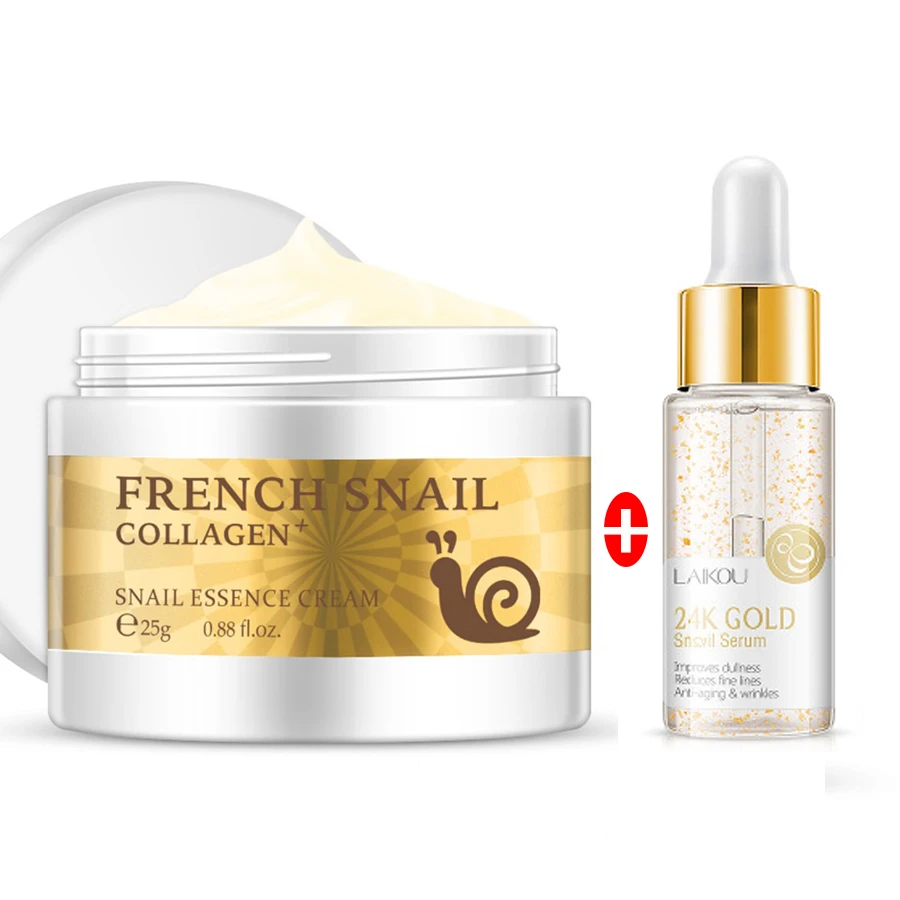 25g Snail Face Cream17ml Serum Set 24K Gold Essence Hyaluronic Acid Moisturizing Anti-aging Nourishing Serum Cream Skin Care
25g Snail Face Cream17ml Serum Set 24K Gold Essence Hyaluronic Acid Moisturizing Anti-aging Nourishing Serum Cream Skin Care