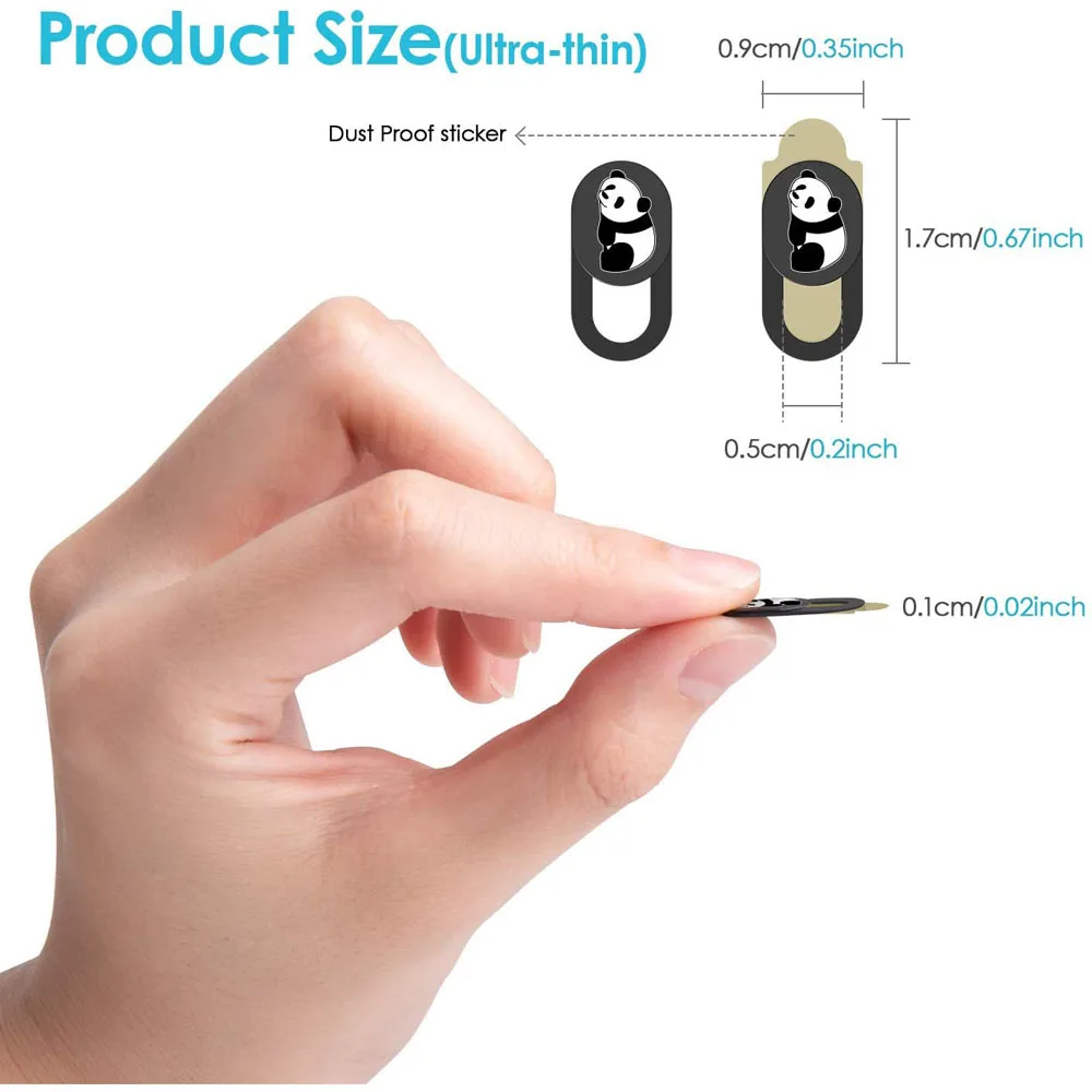 Webcam Camera Cover Slide 002-Inch Ultra-Thin Cute Panda Camera Cover for MacBook Laptop Smartphone 
Webcam Camera Cover Slide 002-Inch Ultra-Thin Cute Panda Camera Cover for MacBook Laptop Smartphone