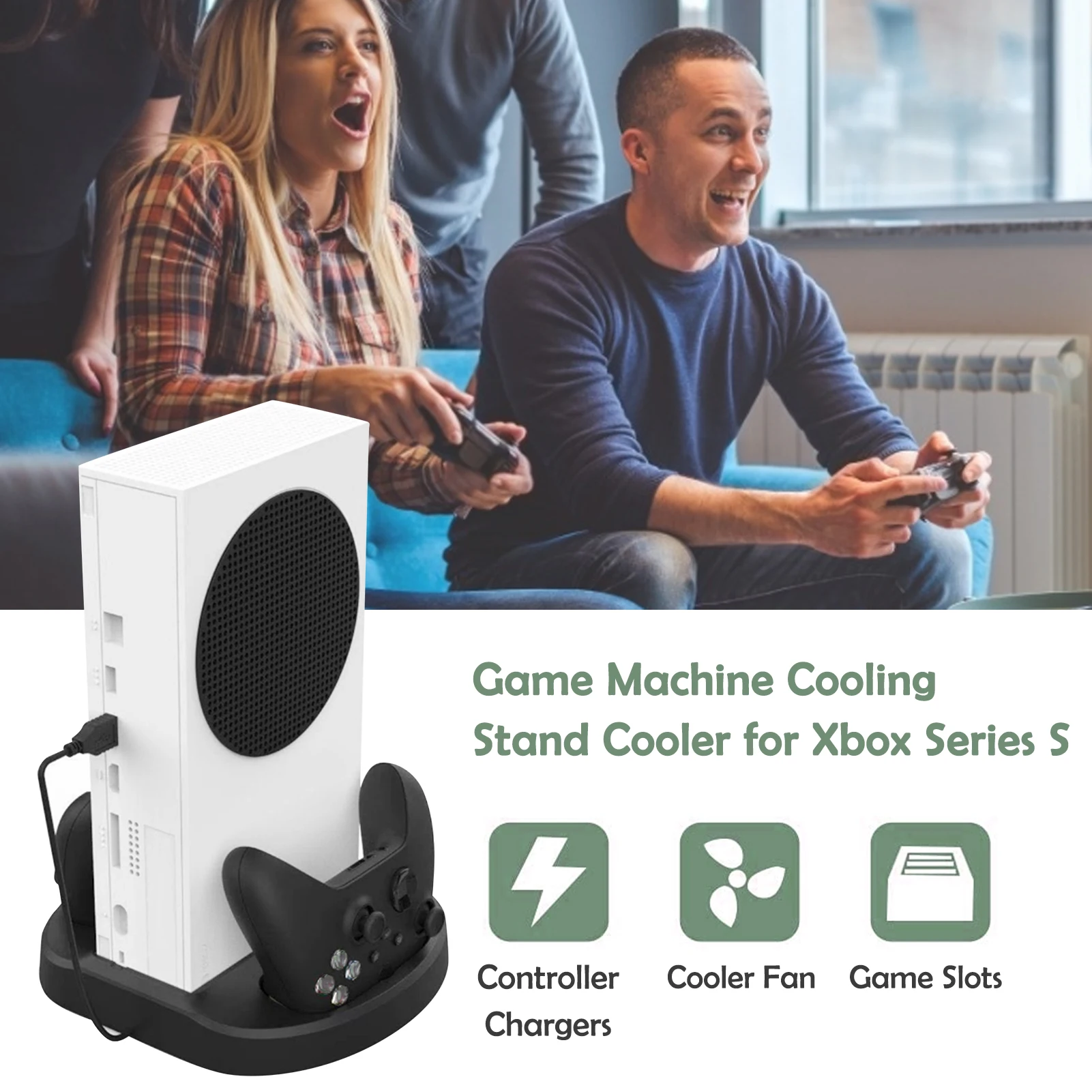 2 In1 Cooler Charger Stand Base For Xbox Series S Console Parts Dual Cooling Fan With Dual Charging Stand Charging Dock Station
2 In1 Cooler Charger Stand Base For Xbox Series S Console Parts Dual Cooling Fan With Dual Charging Stand Charging Dock Station