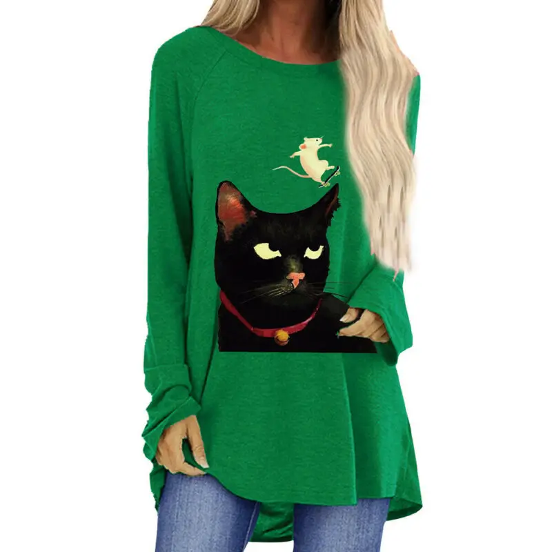 Women Winter Long Sleeve Top Blouse Printed Cat Outdoor T-Shirt Long Tee Tops UK
Women Winter Long Sleeve Top Blouse Printed Cat Outdoor T-Shirt Long Tee Tops UK