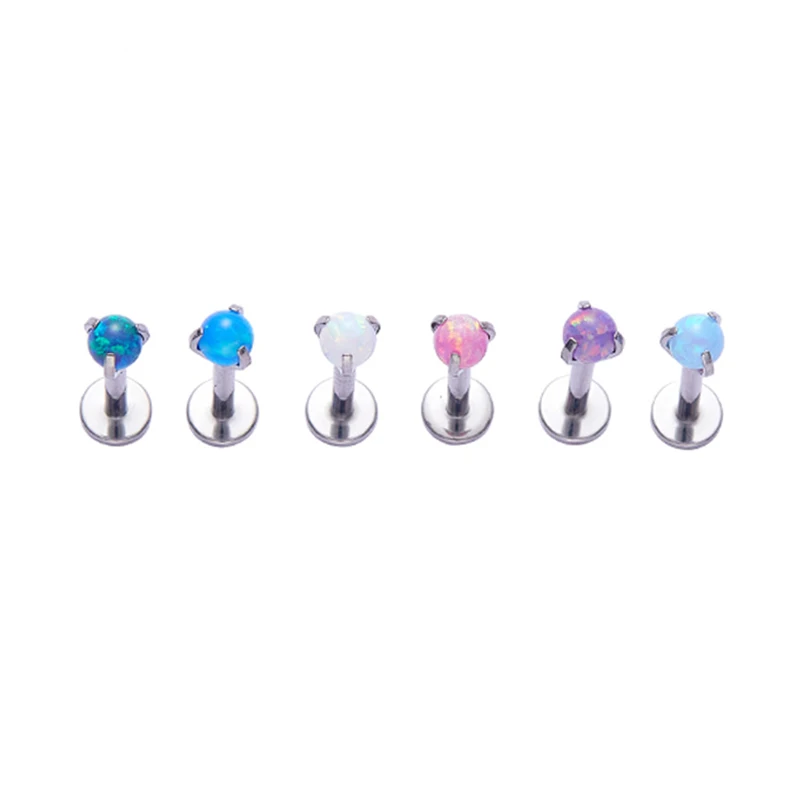 ASTM F136 Titanium Internally Threaded Prong Set Opal Ball Labret Tragus Piercing
ASTM F136 Titanium Internally Threaded Prong Set Opal Ball Labret Tragus Piercing