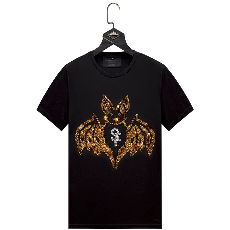 Plus Size 2021 Bat Rhinestones T Shirts Men Short Sleeve Fashion Man Clothing Streetwear O Neck Slim Tshirts Camisetas Hombre
Plus Size 2021 Bat Rhinestones T Shirts Men Short Sleeve Fashion Man Clothing Streetwear O Neck Slim Tshirts Camisetas Hombre