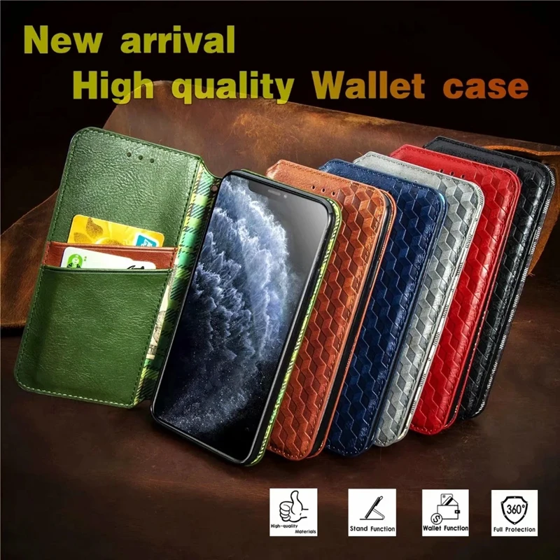 Lattice PU Leather Wallet Flip Phone Cover TPU Case for iPhone 6 7 8 Plus XS XR X 11 12 13 14 Pro Max
Lattice PU Leather Wallet Flip Phone Cover TPU Case for iPhone 6 7 8 Plus XS XR X 11 12 13 14 Pro Max