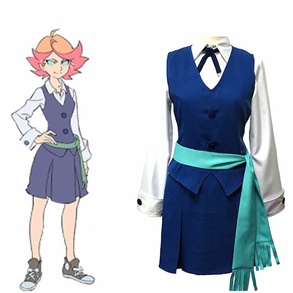 

Unisex Anime Cos Little Witch Academia Amanda O’Nell Cosplay Costumes Uniform Christmas Halloween Clothing