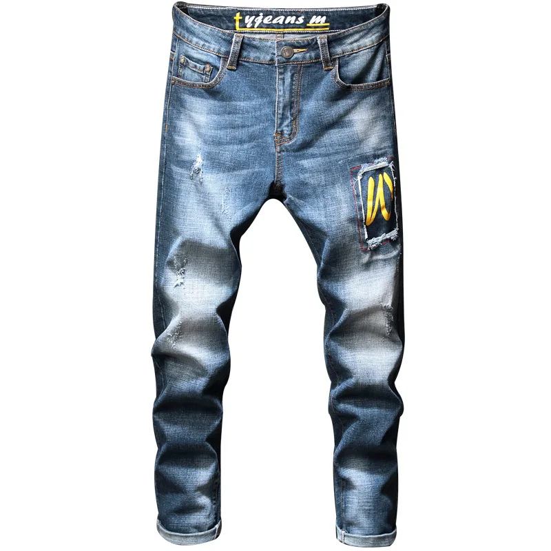 Men Jeans Individuality Stretch Of New Fund Of 2019 Autumn Winters Holes Embroidery Patch Straight Men's Jeans
Men Jeans Individuality Stretch Of New Fund Of 2019 Autumn Winters Holes Embroidery Patch Straight Men's Jeans