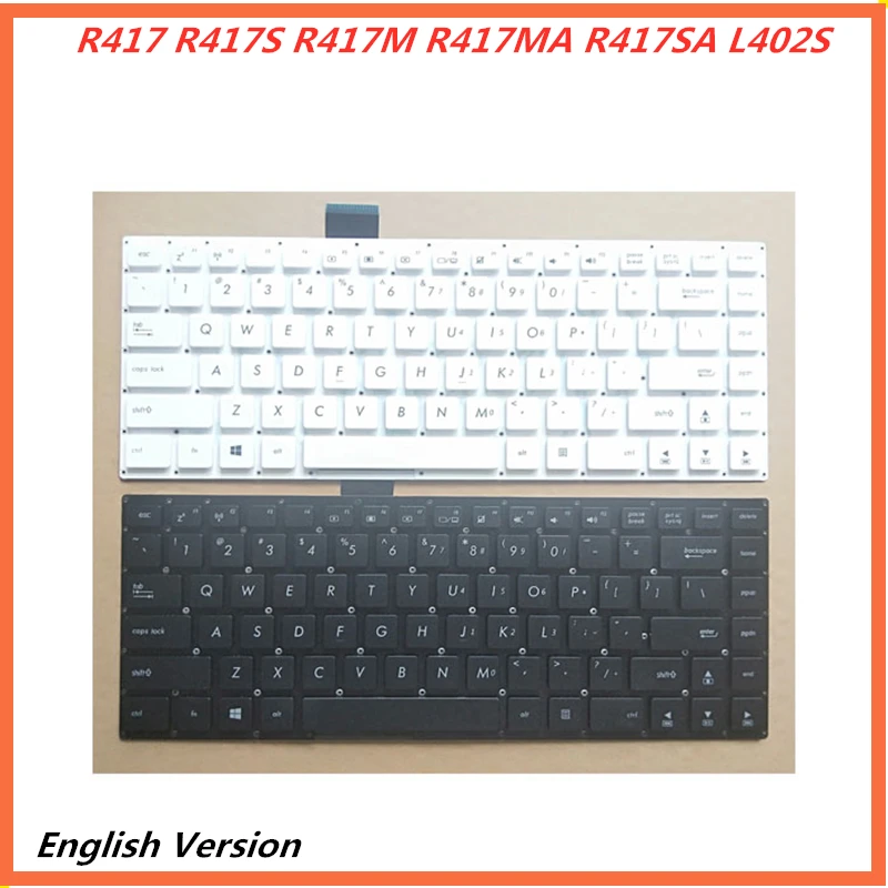 Клавиатура на английском языке для ноутбука Asus R417 R417S R417M R417MA R417SA L402S сменная