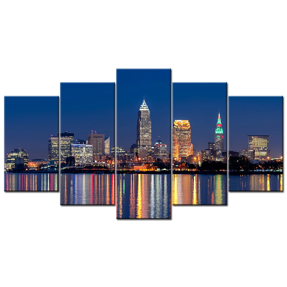 HD Prints Canvas Wall Art Living Room Home Decor Pictures 5 Pieces Cleveland USA Cityscape Paintings Posters Framework 
HD Prints Canvas Wall Art Living Room Home Decor Pictures 5 Pieces Cleveland USA Cityscape Paintings Posters Framework