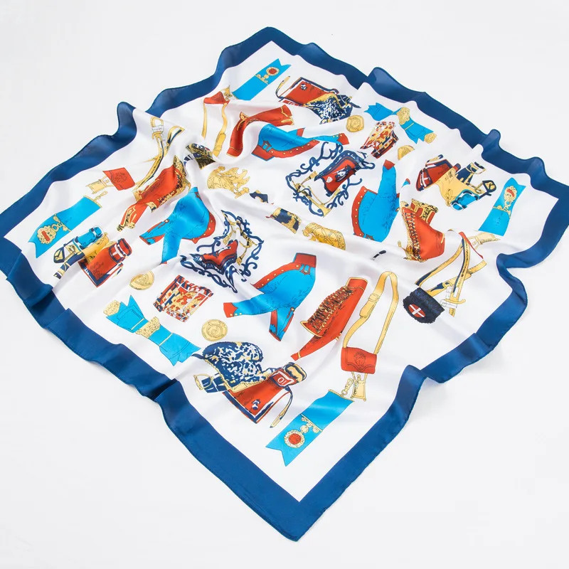 Luna&Dolphin Small Square Scarf 70x70cm Luxury Knight Suit Print Spring Blue Chiffon Silk Neckerchief Elegant Headband Bandana 
Luna&Dolphin Small Square Scarf 70x70cm Luxury Knight Suit Print Spring Blue Chiffon Silk Neckerchief Elegant Headband Bandana
