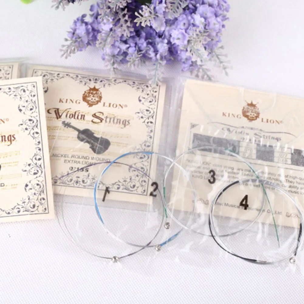 4Pcs/Set 3/4 4/4 E A D G Violin Strings Set High Quality Steel Wire Fiddle String Full Set Musical Instrument Parts Accessories
4Pcs/Set 3/4 4/4 E A D G Violin Strings Set High Quality Steel Wire Fiddle String Full Set Musical Instrument Parts Accessories