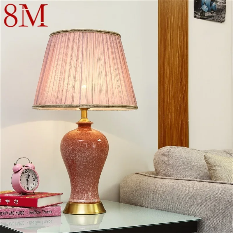 8M Ceramic Table Lamps Pink Luxury Copper Desk Light Fabric for Home Living Room Dining Room Bedroom Office
8M Ceramic Table Lamps Pink Luxury Copper Desk Light Fabric for Home Living Room Dining Room Bedroom Office
