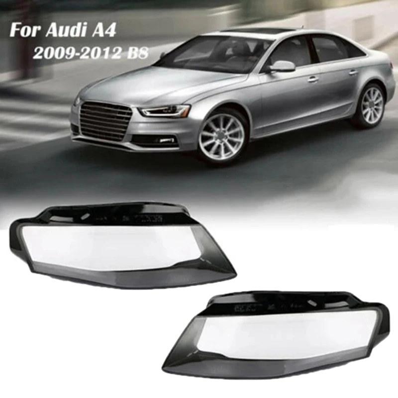 1Pair Car Front Headlight Cover Headlight Lens Shell Replacement for A4 B8 2008-2012
1Pair Car Front Headlight Cover Headlight Lens Shell Replacement for A4 B8 2008-2012