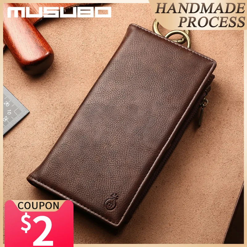 

Musubo Brand Vintage Leather Case for Samsung Galaxy S9 Plus Multi Functional 2 in 1 Wallet Back Cover for GALAXY S8+ S7 S6 Edge