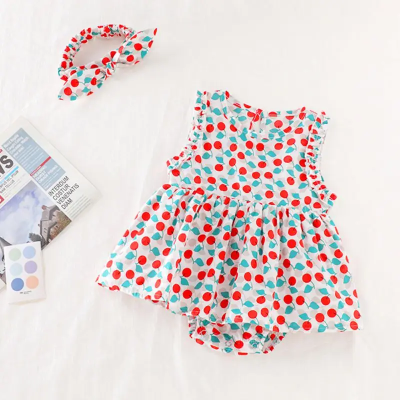 2020 Cute Printed Baby Clothes Summer Girls Bodysuits Fashion Newborn Jumpsuit Photography Dress Headband Outfit
2020 Cute Printed Baby Clothes Summer Girls Bodysuits Fashion Newborn Jumpsuit Photography Dress Headband Outfit