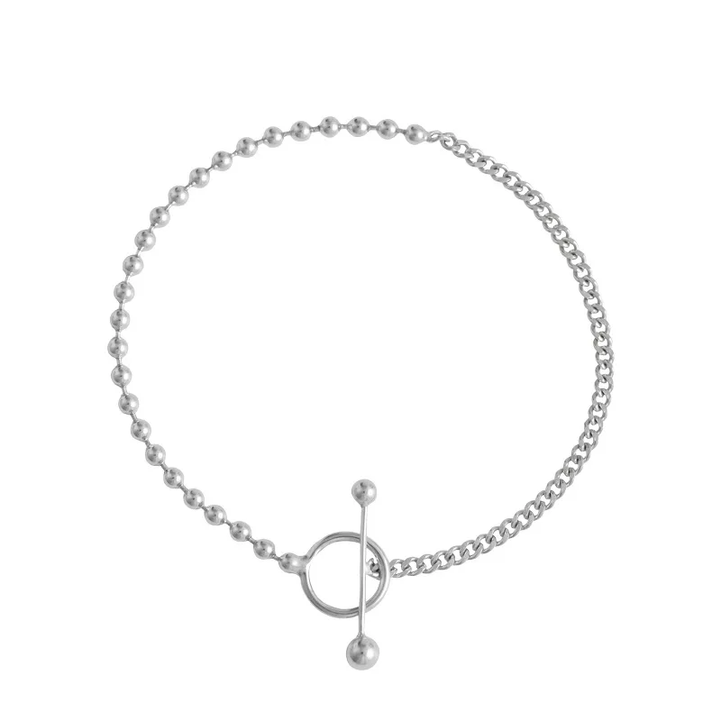 TARCLIY Small Beaded Link Chain Toggle Clasps Bracelet Minimalist Style Gold Sliver Color OT Buckle Bracelet Women Friend Gift
TARCLIY Small Beaded Link Chain Toggle Clasps Bracelet Minimalist Style Gold Sliver Color OT Buckle Bracelet Women Friend Gift